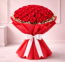 50 Red Rose Bunch
