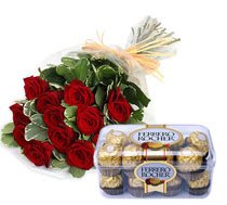 Combo gifts to Hyderabad,flowers and chocolates online Hyderabad