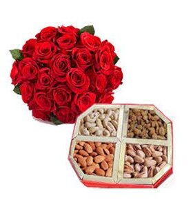 Diwali Dry fruits and Flowers