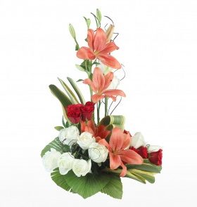 Quick Flower Basket Arrangement