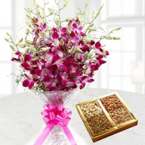 Orchids Flowers and Dry fruits Online Hyderabad