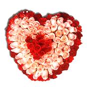 Heart Shaped Pink and Red
