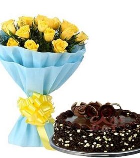 Cake and Flowers Combo Online in Hyderabad