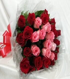 30 Red n Pink Roses Bunch