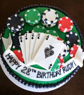 Casino birthday cake